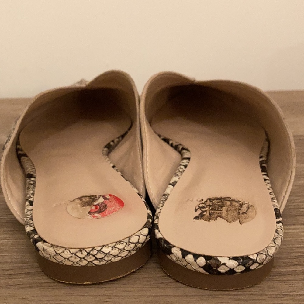 H by Halston vegan leather slide mule snake size 6 - Picture 3 of 12
